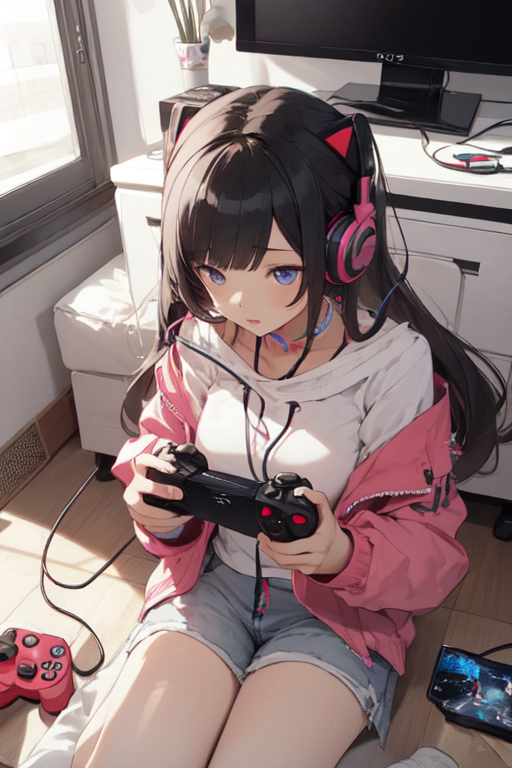 I only need anime and gaming in my life gamer girl Digital Art by
