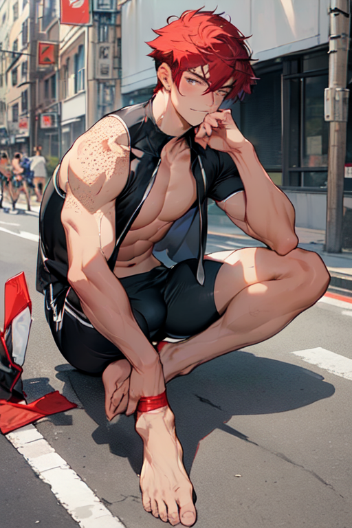 Anime boys tall hot muscles.