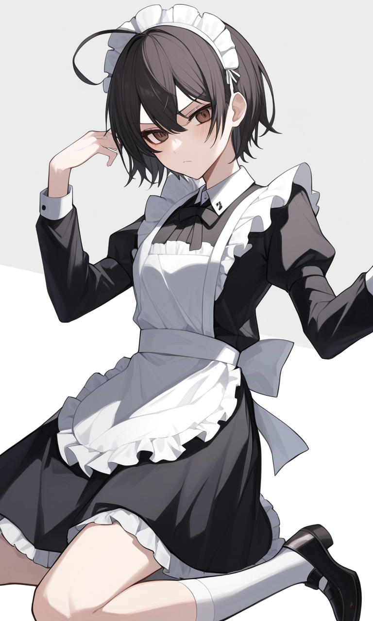 AI Art: Saihara Shuichi in a Playful Maid Costume by @GentleEagleDancerII |  PixAI