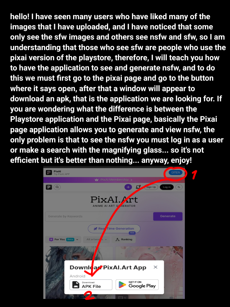 AI Art: tutorial to see nsfw in the application... by @✨️GENO (NSFW)✨️ |  PixAI