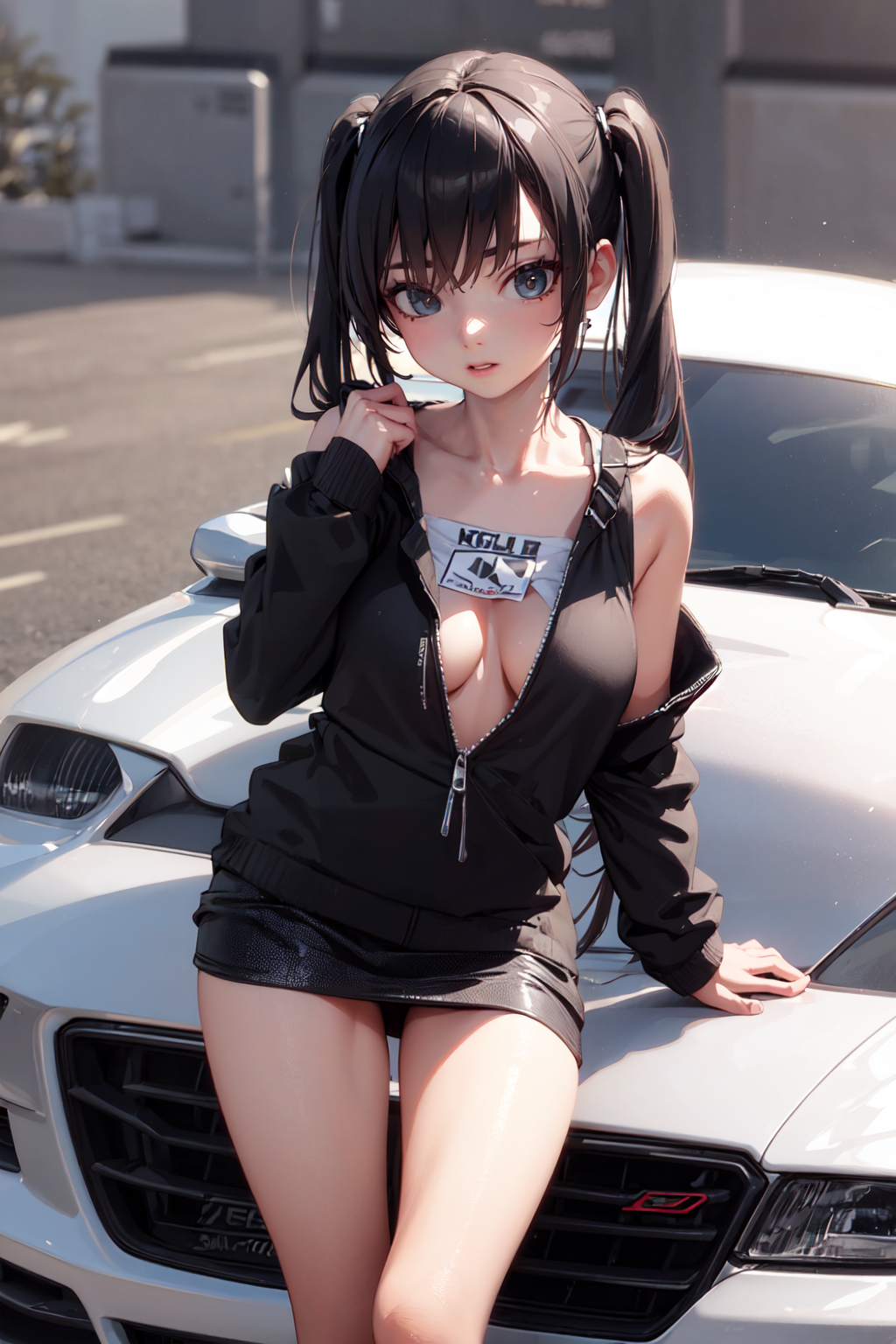 AI Art: Kyoshi on hood of car showing her tits 18+ NSFW by @Fu Young | PixAI