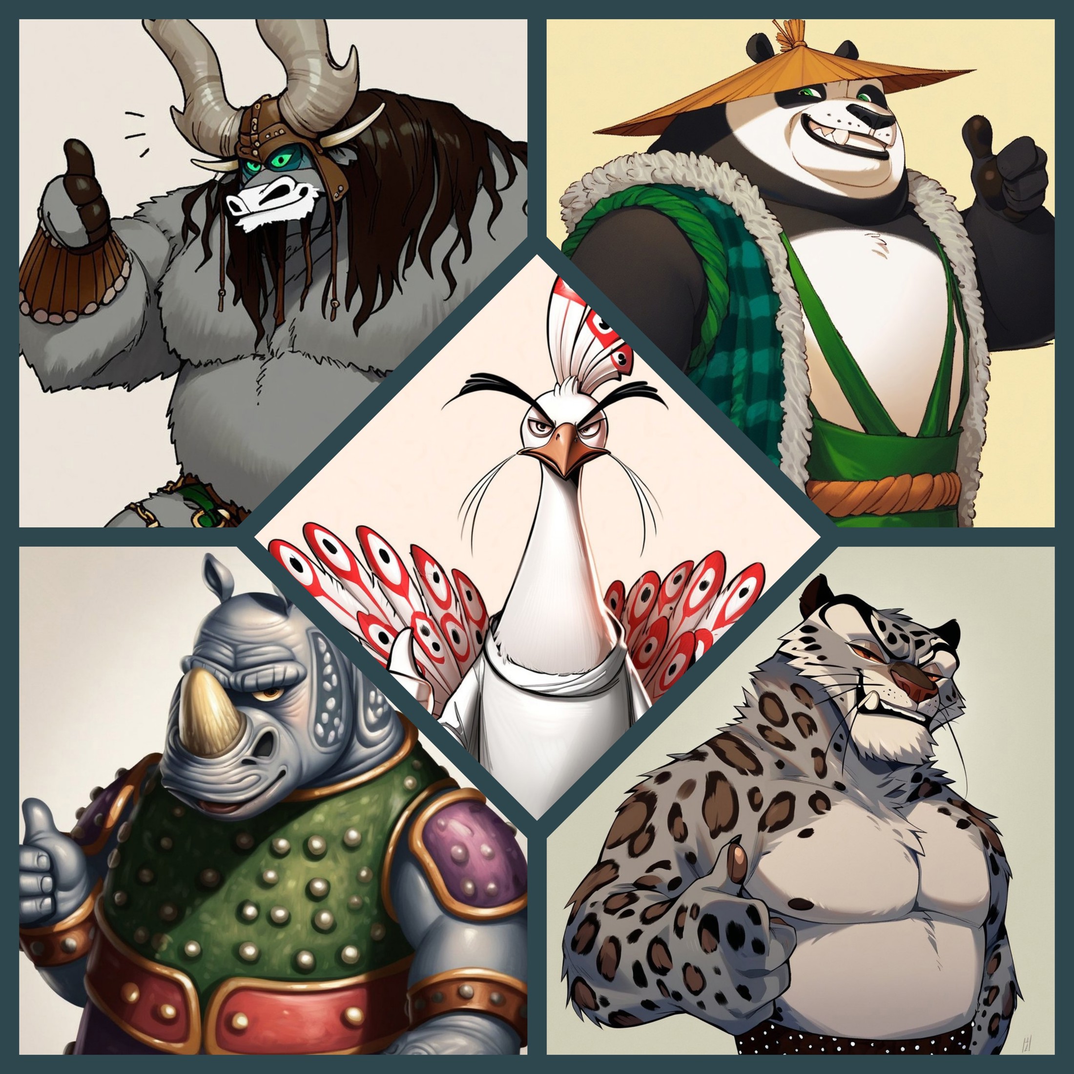 AI Art LoRA Model: Kung Fu Panda Characters Pack | PixAI