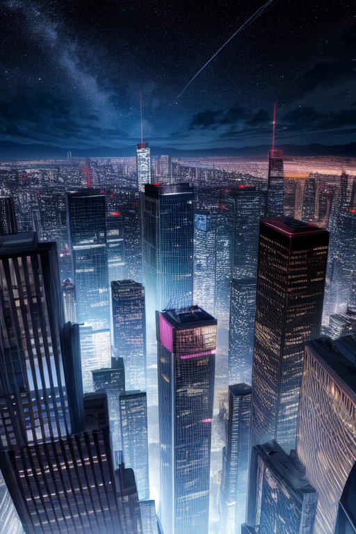 Call of the night anime style cityscape 4k wallpaper