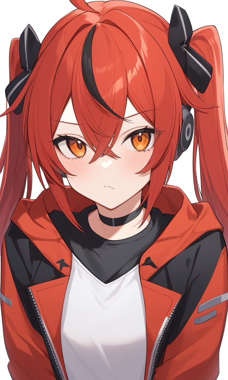 AI Art: Machina X as Flayon: A Mysterious Red-haired Virtual YouTuber by  @FastOrangeWarriorIX | PixAI