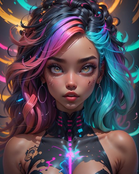 AI Art LoRA Model: Beautiful face with big eyes and long curly hair | PixAI