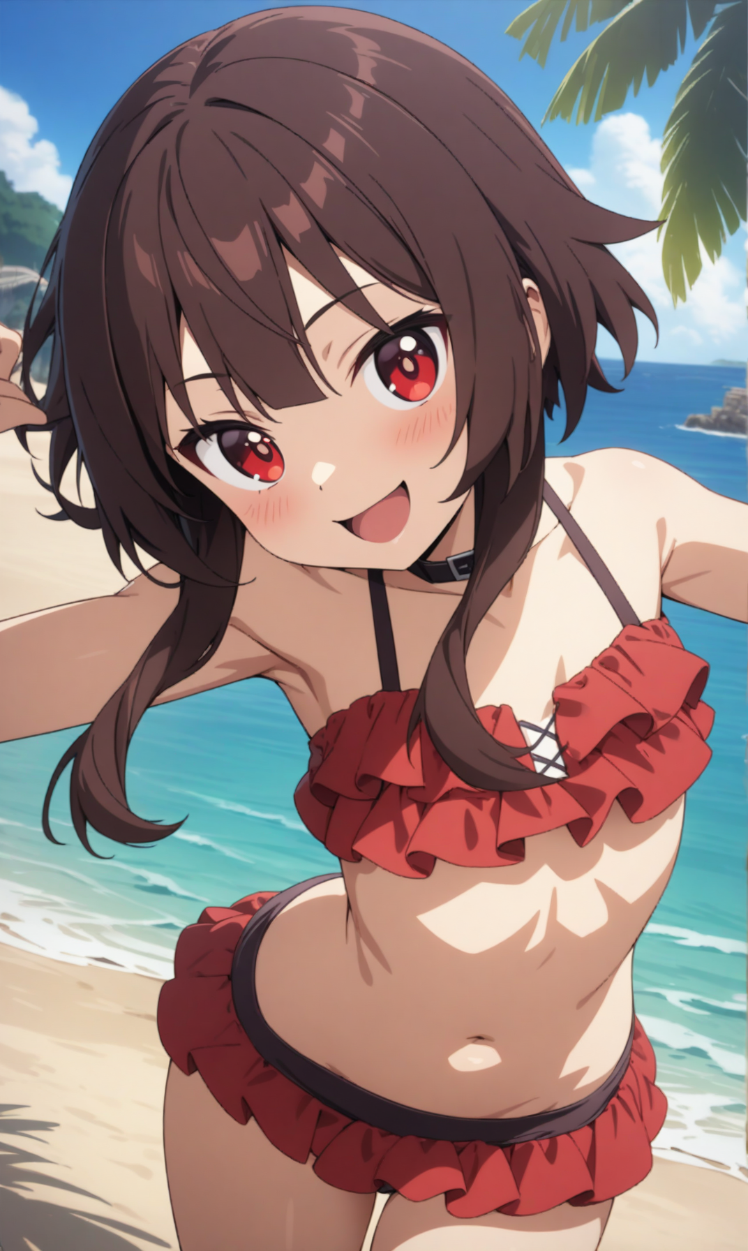 AI Art: Megumin at the beach by @Takuu | PixAI