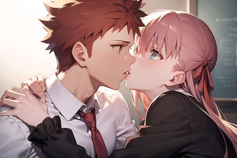 AI Art: Almost Kiss by @Mira