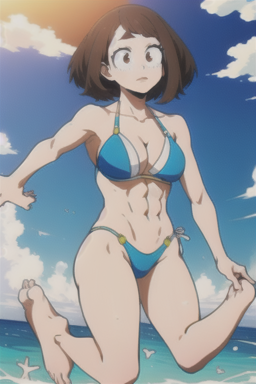 AI Art Ochako Uraraka Swimsuit by Kawaii Koshing PixAI