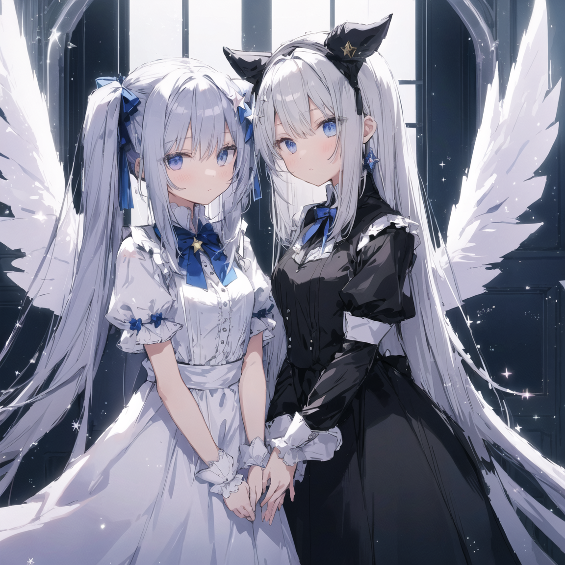 AI Art: Angel Sisters by @delire | PixAI