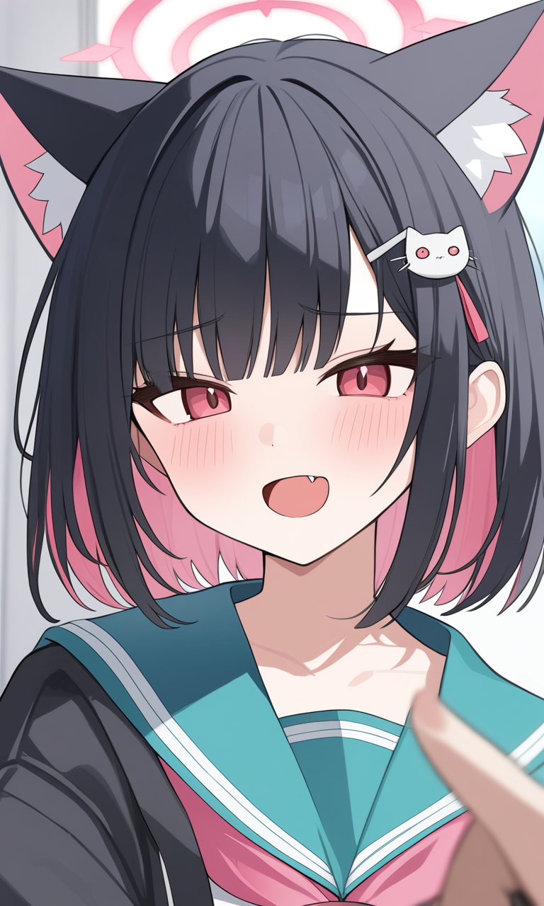 AI Art: Kazusa: The Charming Cat-Eared Character from Blue Archive by  @SlyLionVoyagerIII | PixAI