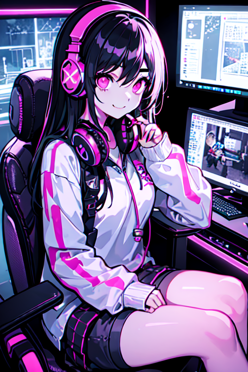 I only need anime and gaming in my life gamer girl Digital Art by