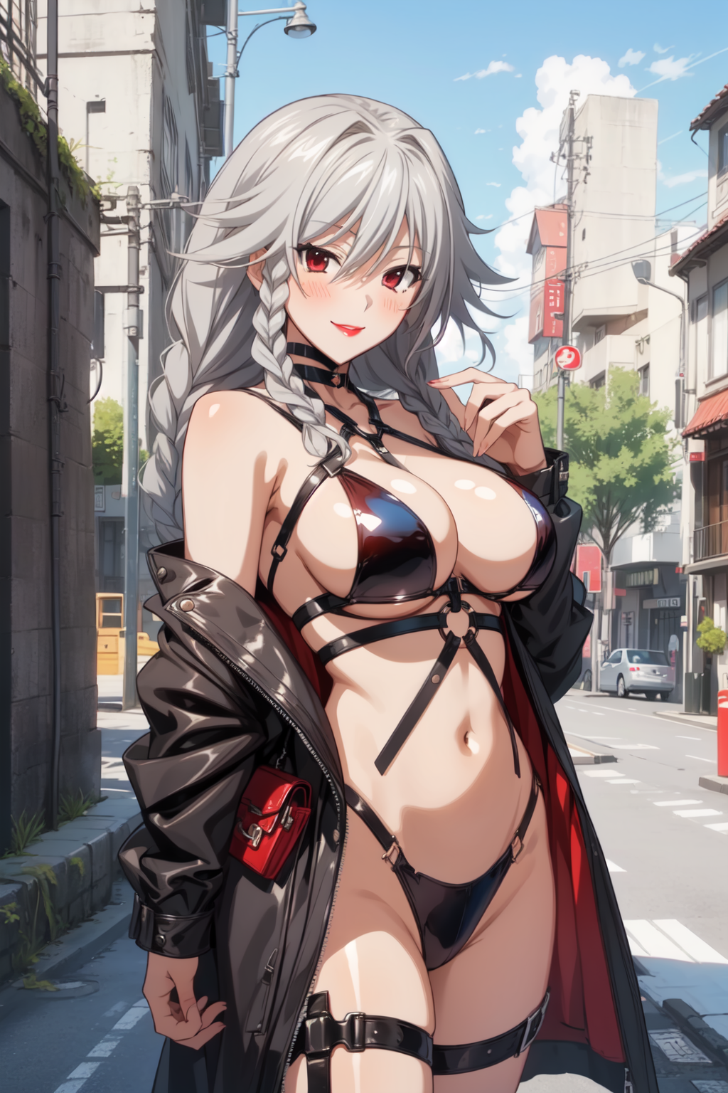 AI Art: Grayfia Lucifuge - BDSM Outfit 03 by @CrimsonDV | PixAI