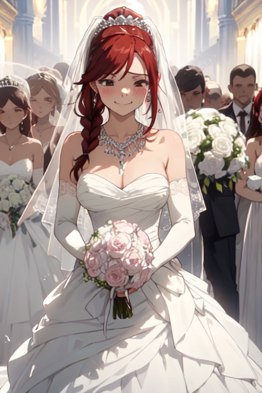 AI Art Erza wedding 4 by Anonymous PixAI