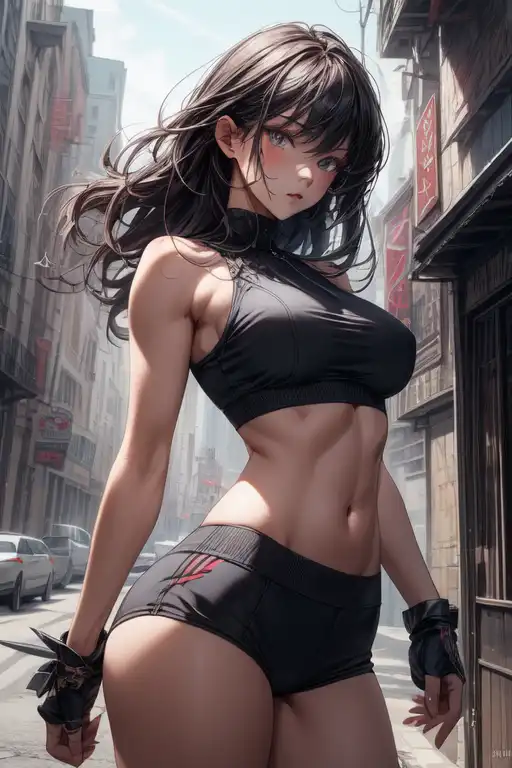 AI Art: sexy gym girl by @Daily Dose of Delight