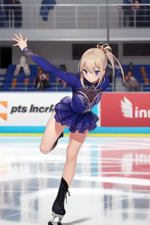 Arte AI: Ice skate girl por @user-1648469641447927099