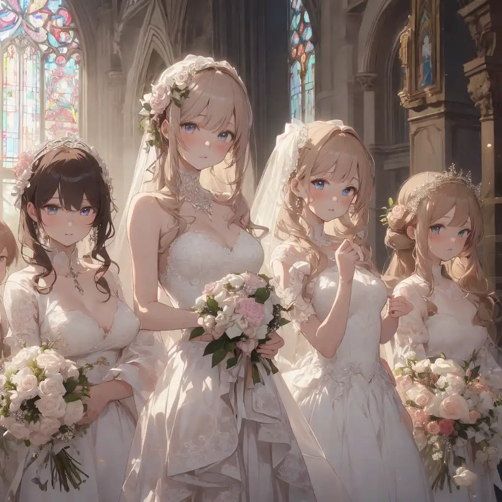 Anime Girls in Bridesmaid Dresses