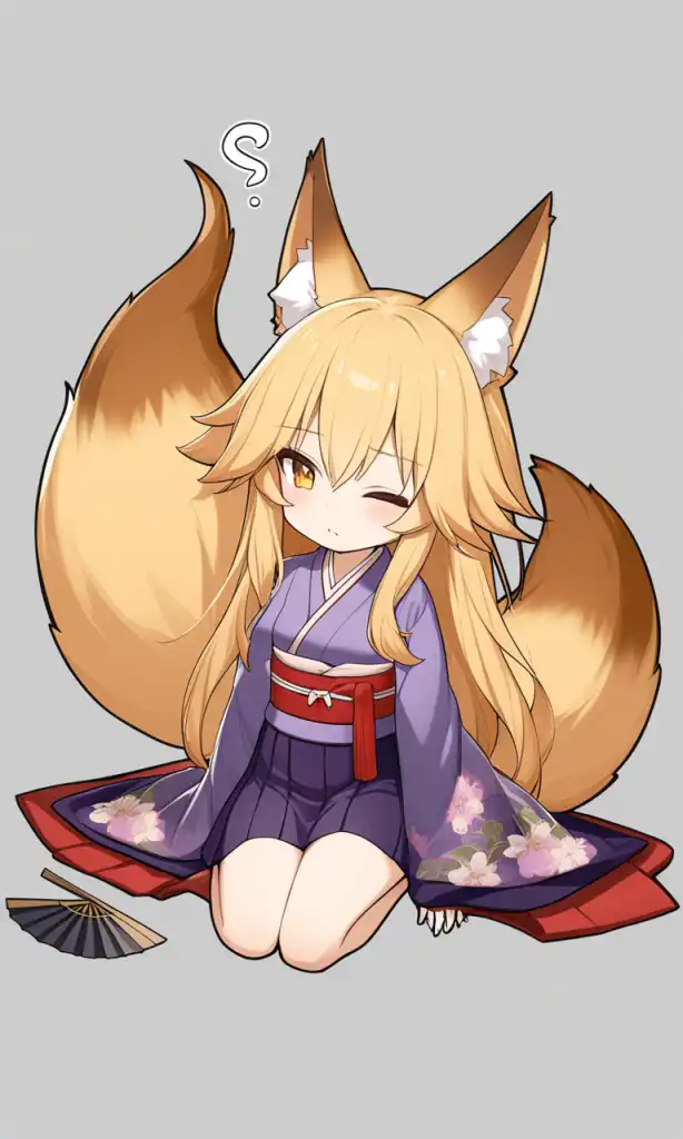 AI Art: Tamamo's Relaxing Moment in Kimono and Hakama by @QuietSkaterIX ...