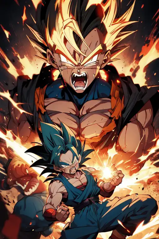Exploring images in the style of selected image: [Gogeta vs vegito