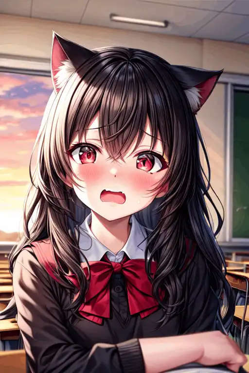 Arte AI: anime cat girl holding a phone por @Cyber Wolf