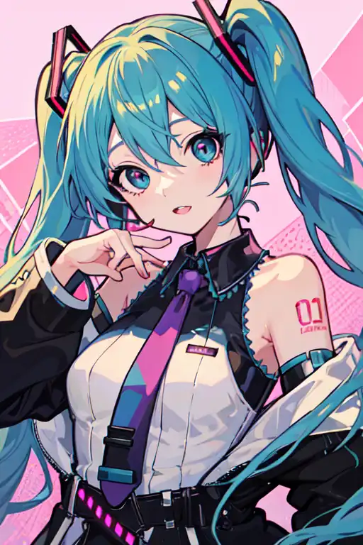 Arte AI: Hatsune Miku por @GeoShire