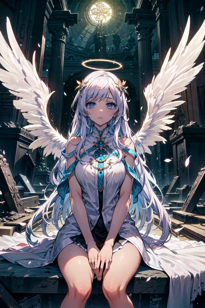 AI Art: Angel Waifu by @Kodokuna | PixAI