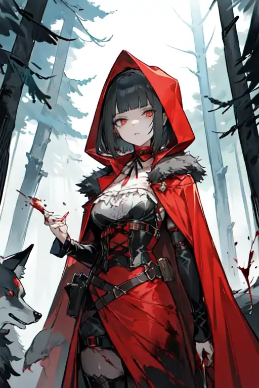 AI Art: Little Red Riding Hood by @𝕊𝕌𝔹𝔸ℝ𝕌-san-day0〜 | PixAI