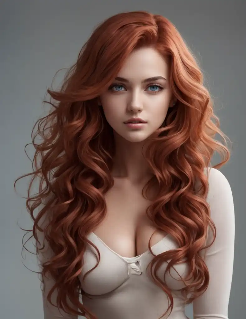 Exploring images in the style of selected image: [Red hair girl beautiful  Realistic] | PixAI