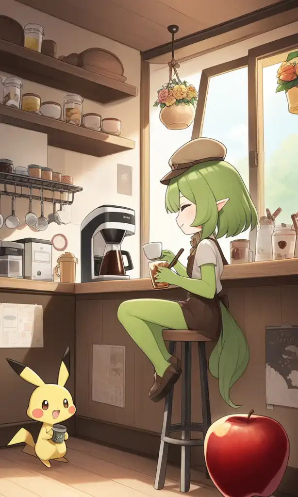 AI Art: Pokémon Friends: Gardevoir, Ludicolo, and Pikacha in a Cozy ...