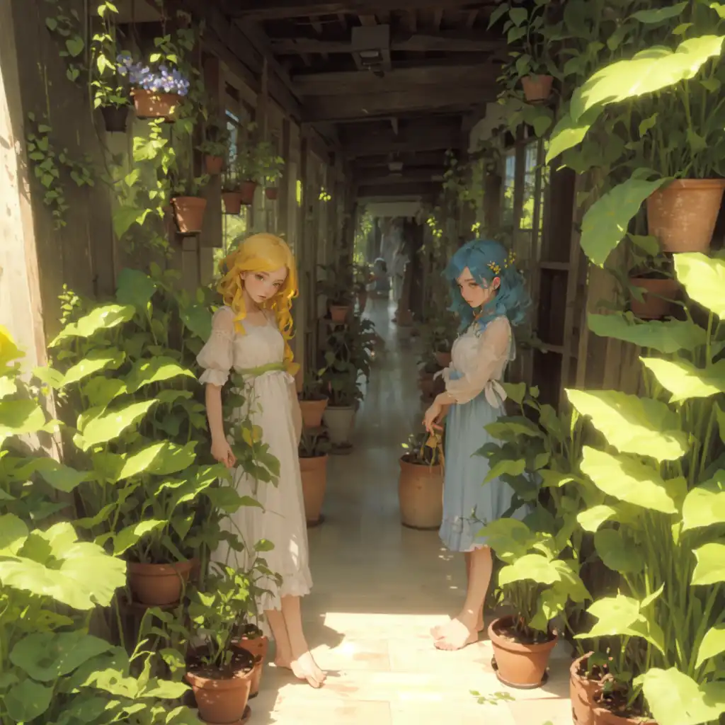 AI Art: Girls and plants by @Regonda | PixAI