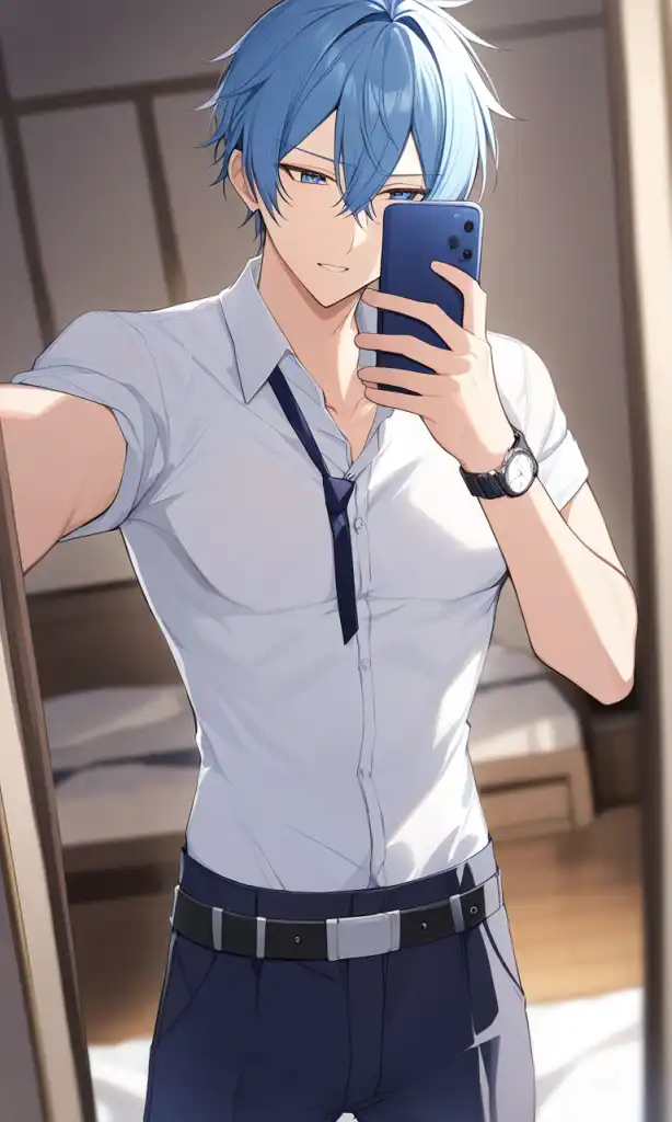 AI Art: Oogami Banri's Intimate Selfie Moment by @WildVoyagerII | PixAI