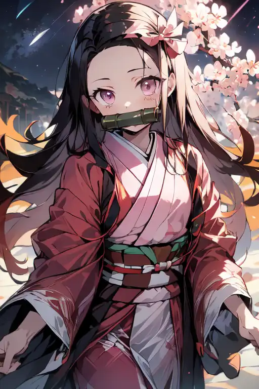 AI Art: Nezuko cute(⁠ ⁠♡⁠∀⁠♡⁠) by @Anonymous | PixAI