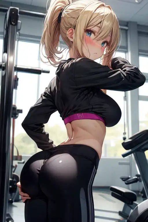 Exploring images in the style of selected image: [sexy gym girl]