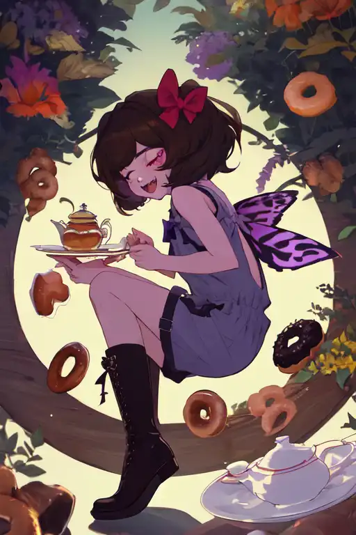 AI Art: Muffet's Whimsical Spider-themed Ensemble: A Playful Twist by ...