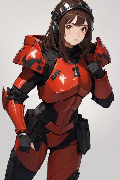 AI Image Generator of Unique-Design-Unique_Design_Character Design a young  woman in heavy futuristic battle armor Design Idea AI Video Generated by  HaloHistorian89 495420361052101