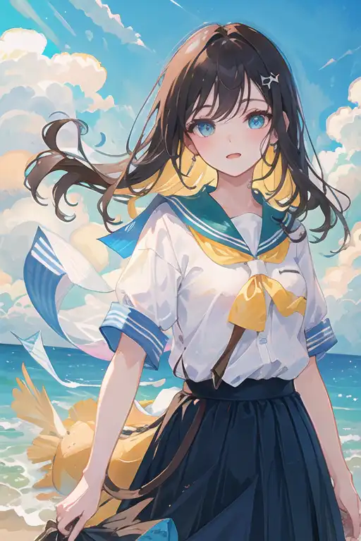 Arte AI: sailor uniform por @user-thefirst777