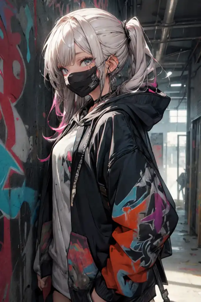 Ai Art: Girl With Mouth Mask By @bel0p 