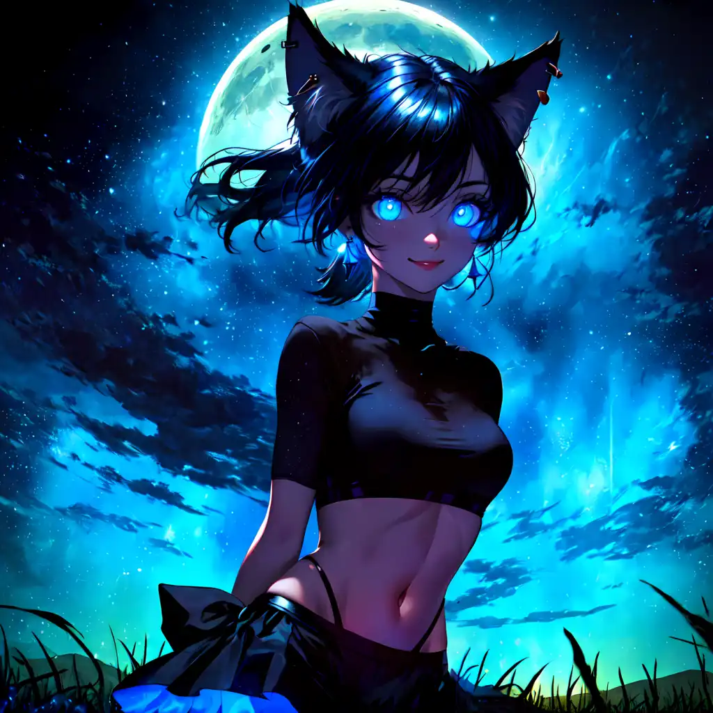 AI Art Upscaled Neko Girl By Daniel Holdren PixAI