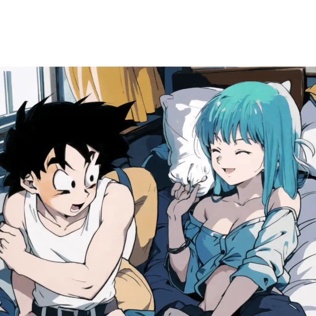 Exploring images in the style of selected image: [Vegeta and Bulla ] | PixAI