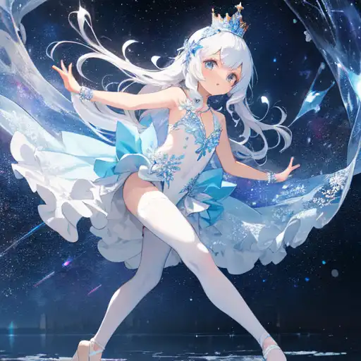 AI Art: Ice Skating Girl Ayana by @Blue