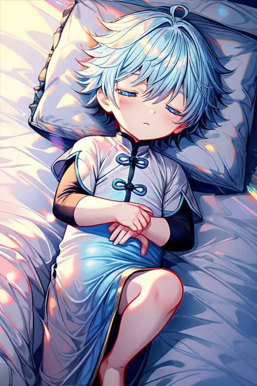 AI Art: Sleeping Chongyun(baby) by @憐憫 | PixAI