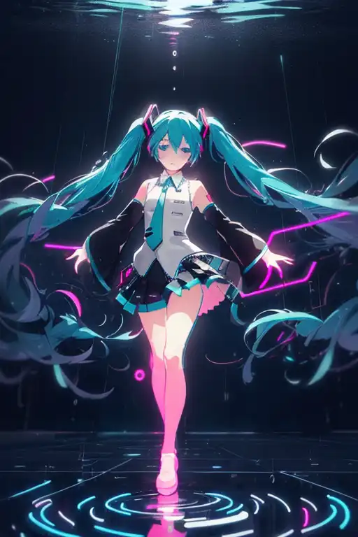 Arte AI: Hatsune Miku por @GeoShire