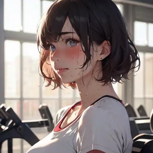 AI Art: sexy gym girl by @Daily Dose of Delight
