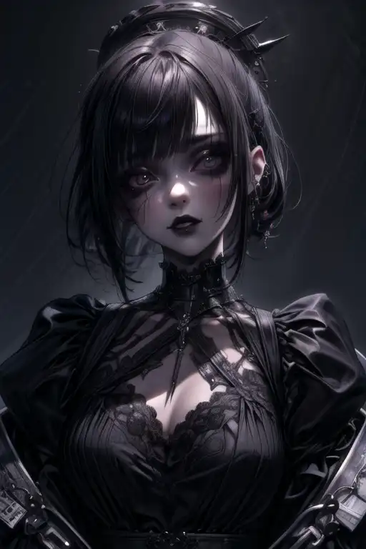 AI Art: Spooky emo girl by @LilDevil