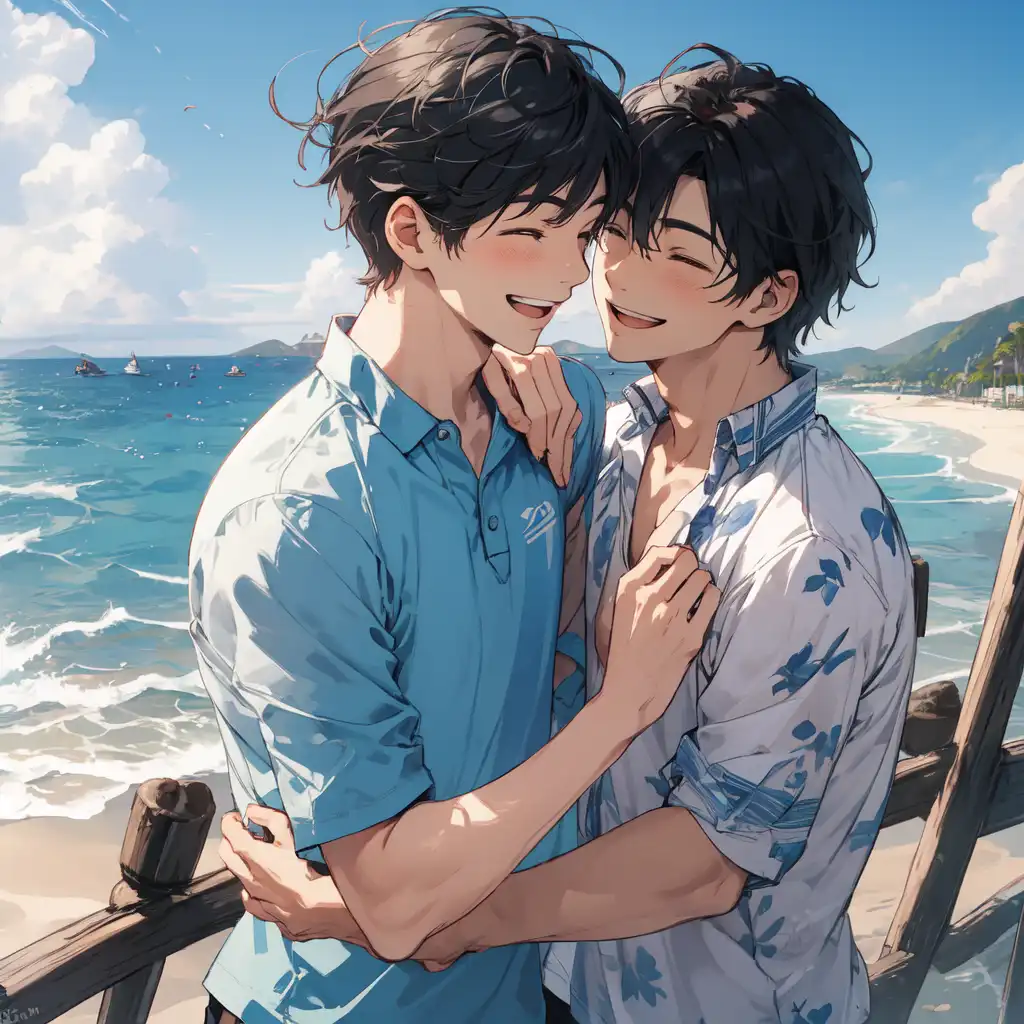 Exploring images in the style of selected image: [boys kiss] | PixAI