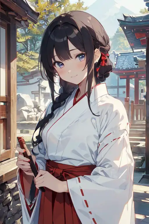 AI Art: Miko clothing, (shrine maiden costume)_2 by @umesuisho | PixAI