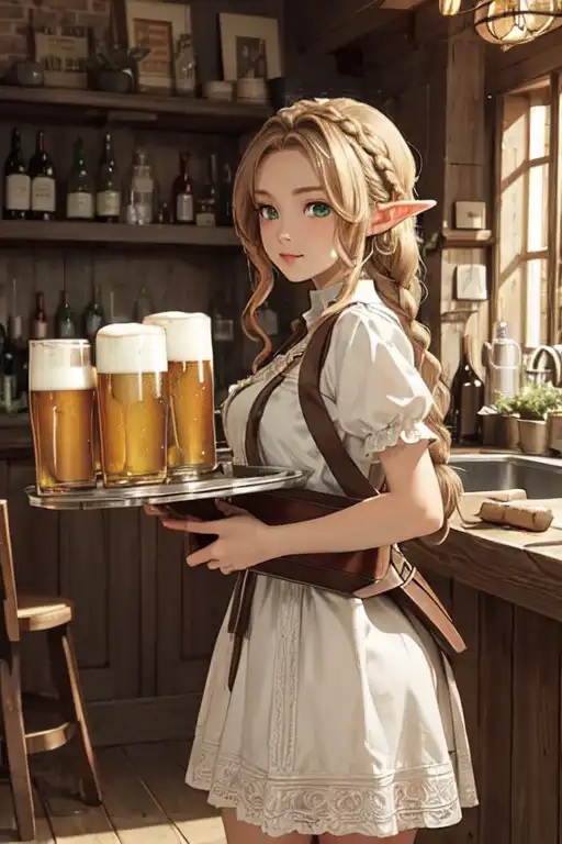 AI Art: blonde tavern girl by @Tumblr Login | PixAI