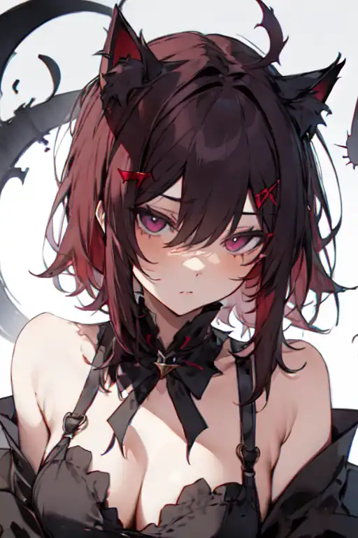 AI Art: Cat girl friend / 猫彼女 by @鳴