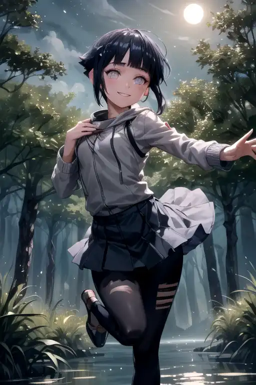 AI Art: hinata hyuga dancing by @Yvis Prince | PixAI