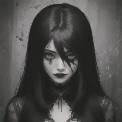 AI Art: Spooky emo girl by @LilDevil