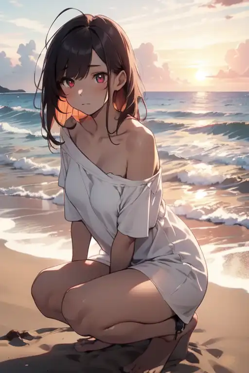 AI Art: Unpublished Beach Lily by @n00bArtiste